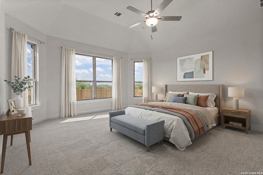 Furnished interior view inside a new home in Nopal Valley, San Antonio (Image 14).