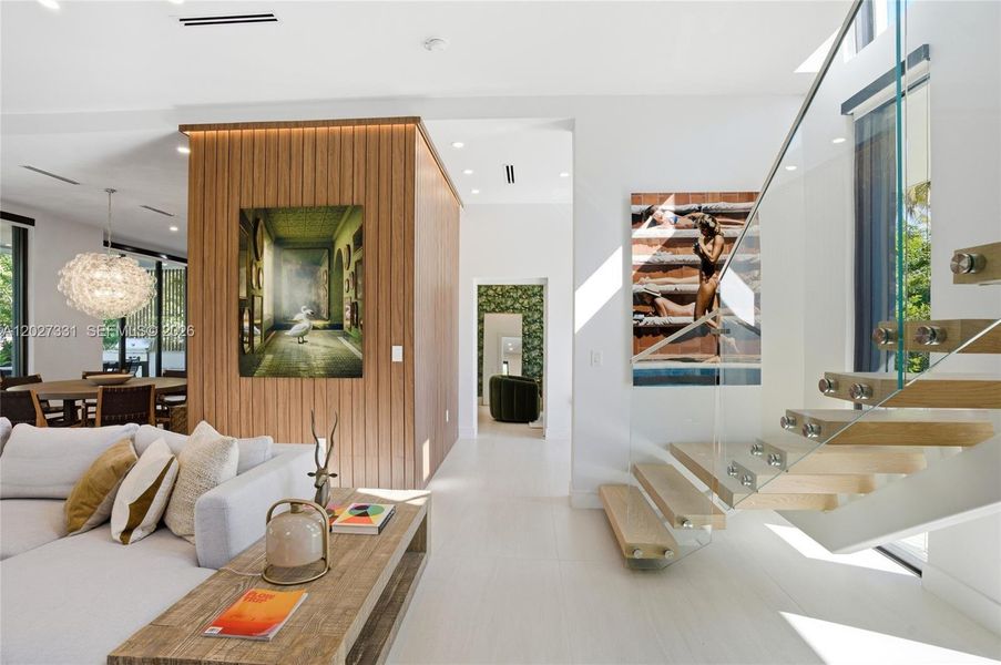 Furnished interior view inside a new home in , Miami Beach (Image 8). Furnished interior view inside a new home in , Miami Beach (Image 8).
