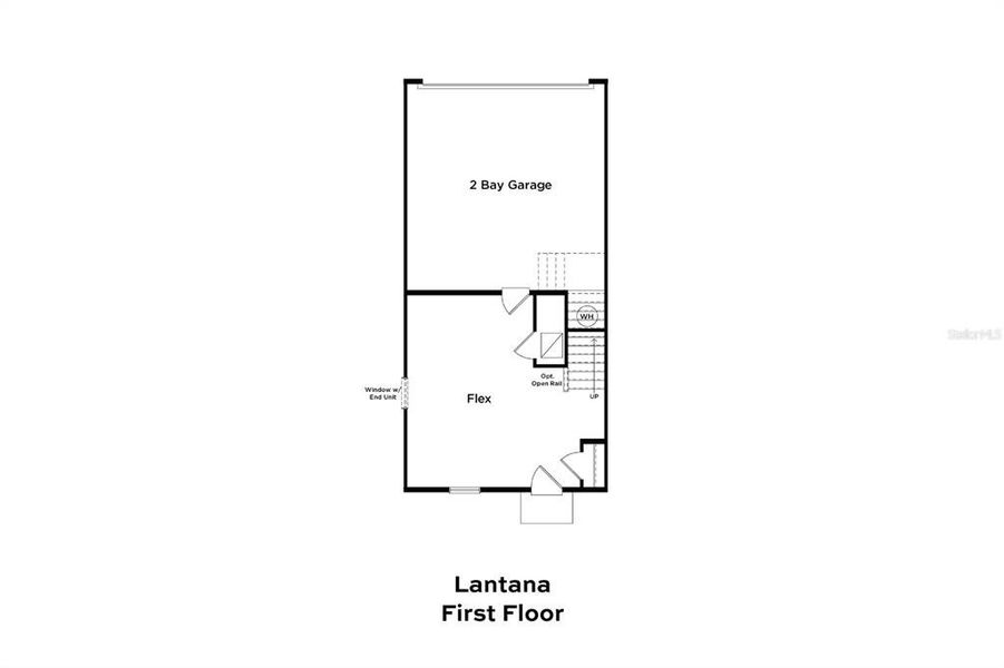 2D floor plan layout of this home in Parkview at Hamlin, Winter Garden, FL (Image 4).