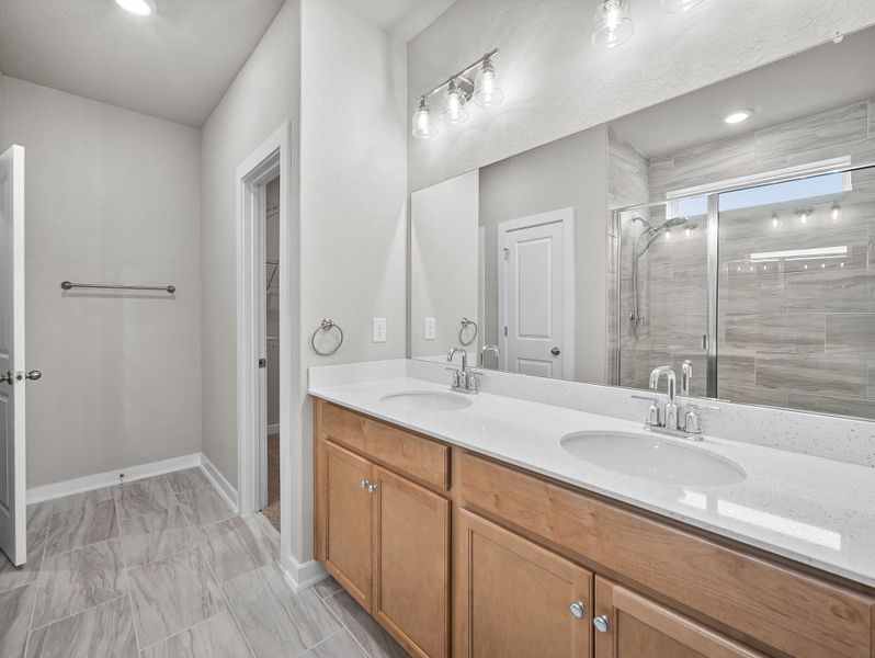 Furnished interior view inside a new home in Hunter's Ranch, San Antonio (Image 7).