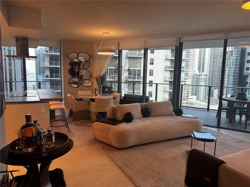 Furnished interior view inside a new home in , Miami (Image 11).