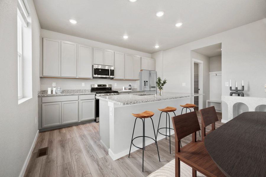 Representative furnished interior of a home built from the Olive by View Homes in Aspen Ranch, Fountain (Image 7).