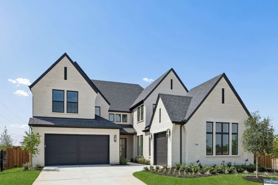 Front exterior of a new home in The Parks at Wilson Creek, Celina, TX, highlighting curb appeal (Image 27).