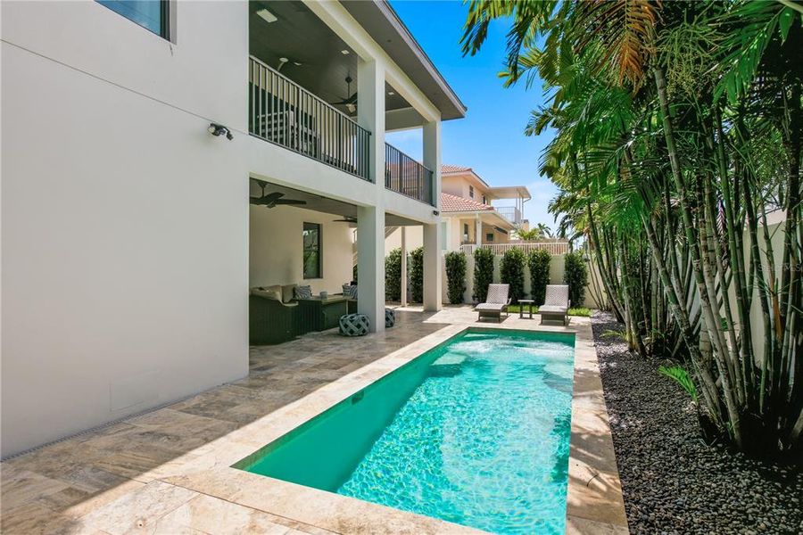 Exterior details and patio area of a home in , Belleair Beach (Image 40).