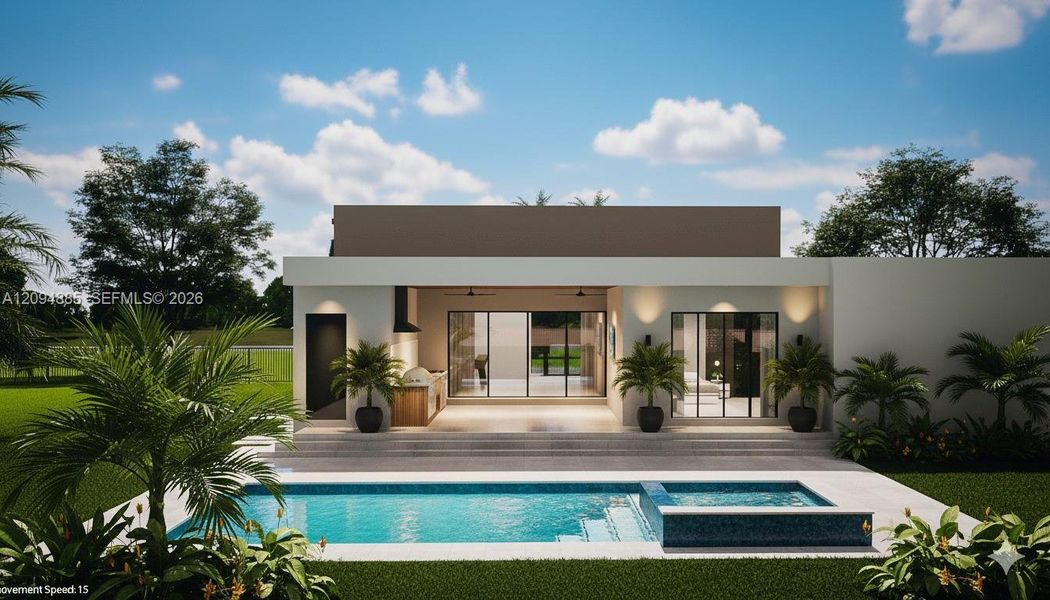 Exterior details and patio area of a home in , Parkland (Image 4).