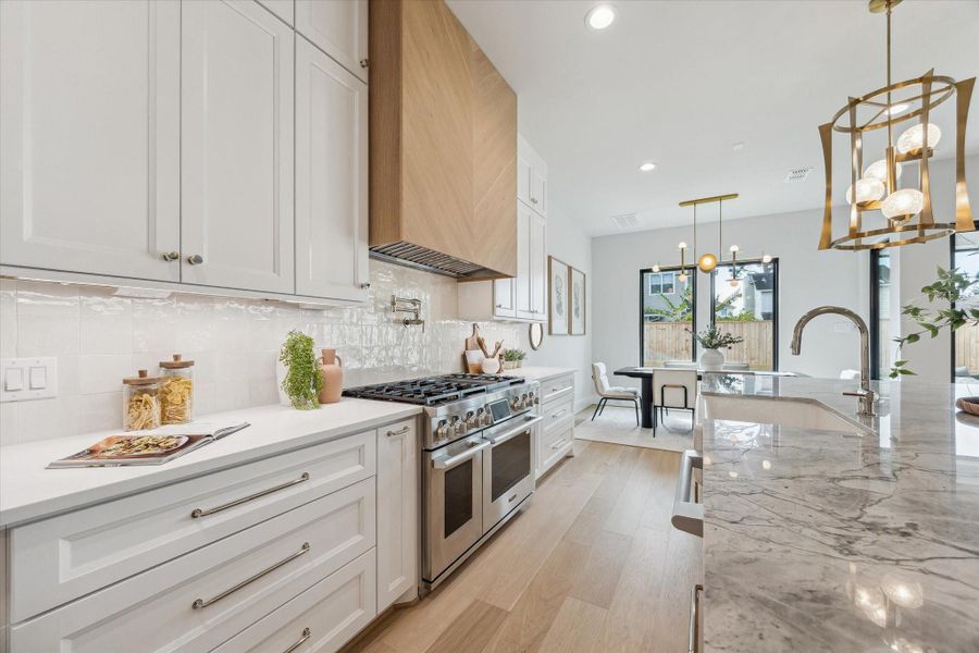 Gorgeous stainless steel appliances.