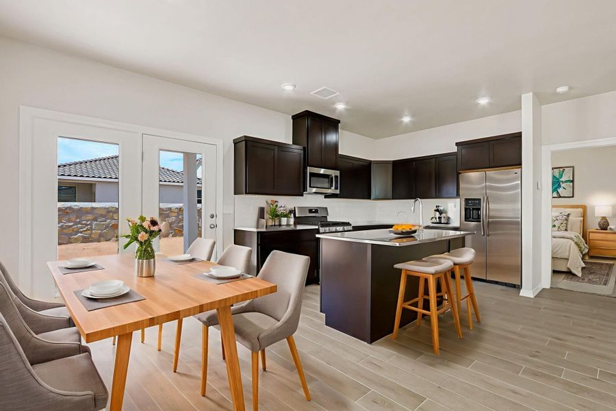 Representative furnished interior of a home built from the Desert Willow by View Homes in Paseos Del Este, Horizon City (Image 10). Representative furnished interior of a home built from the Desert Willow by View Homes in Paseos Del Este, Horizon City (Image 10).