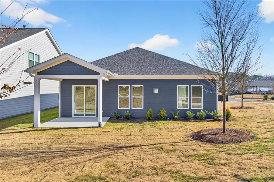 Exterior details and patio area of a home in The Reserve at Bells Ferry, Kennesaw (Image 3).