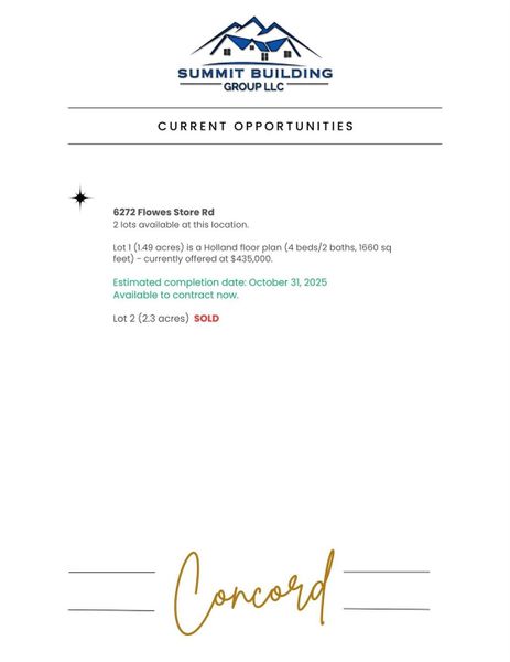 Offerings available to contract in Concord (this home) Offerings available to contract in Concord (this home)