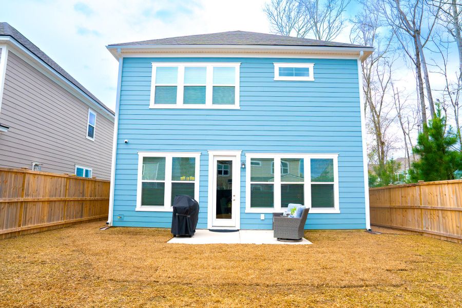 Exterior details and patio area of a home in Park's Edge at Carolina Bay, Charleston (Image 32). Exterior details and patio area of a home in Park's Edge at Carolina Bay, Charleston (Image 32).