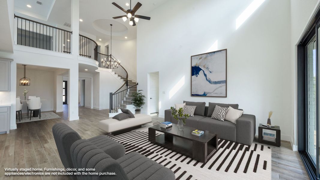 Furnished interior view inside a new home in Parkside On The River 60', Georgetown (Image 6).