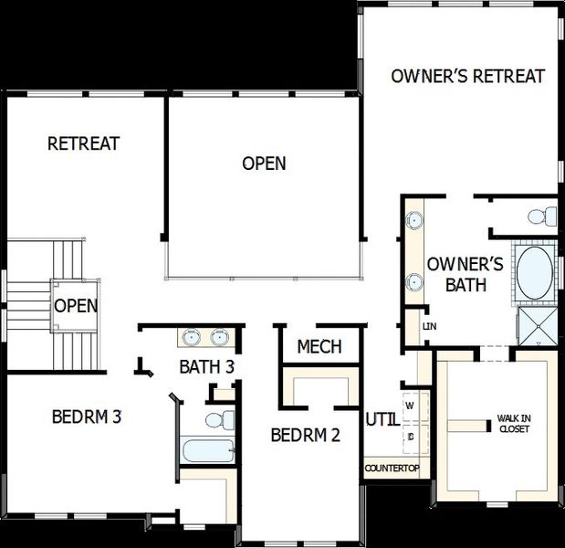 2D floor plan layout of this home in Mustang Lakes, Celina, TX (Image 3). 2D floor plan layout of this home in Mustang Lakes, Celina, TX (Image 3).