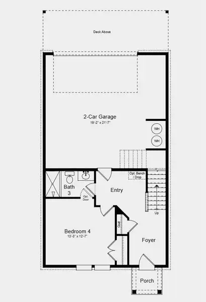 2D floor plan layout of this home in Dreycott, Lawrenceville, GA (Image 3).