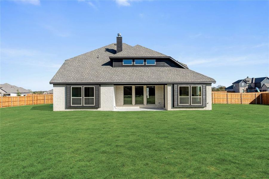 Exterior details and patio area of a home in Crystal Lake Estates, Red Oak (Image 4). Exterior details and patio area of a home in Crystal Lake Estates, Red Oak (Image 4).