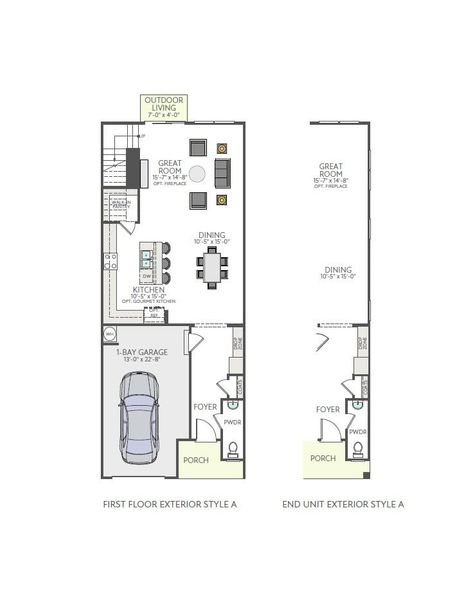 2D floor plan layout for the Onslow by Tri Pointe Homes in Summit At Homestead, Chapel Hill, NC (Image 4). 2D floor plan layout for the Onslow by Tri Pointe Homes in Summit At Homestead, Chapel Hill, NC (Image 4).