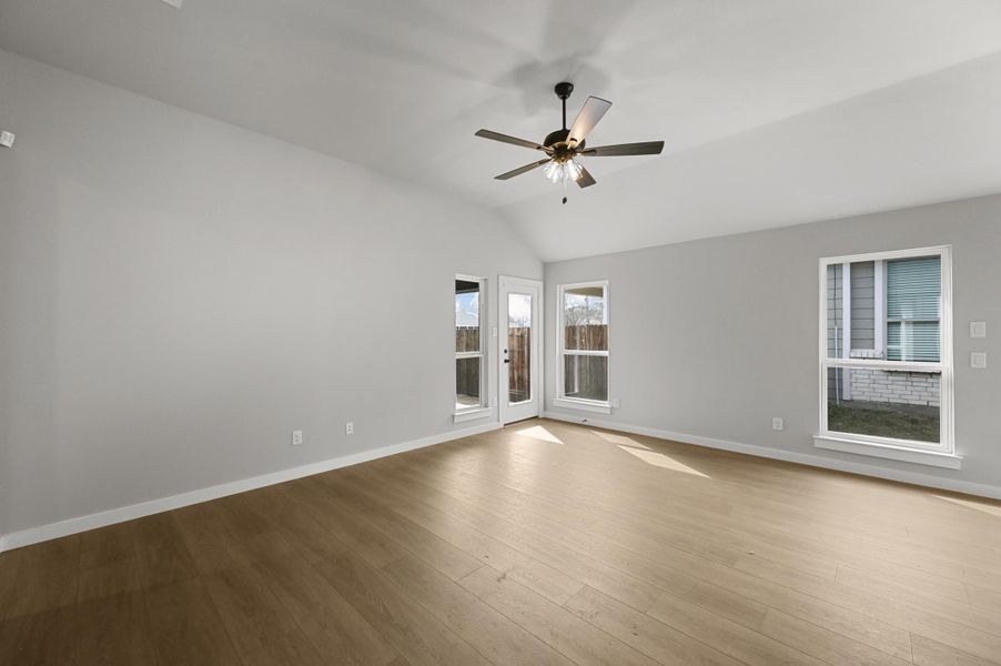 Representative unfurnished interior of a home built from the Hanover by Cheldan Homes in Pitcock Addition, Graham (Image 70). Representative unfurnished interior of a home built from the Hanover by Cheldan Homes in Pitcock Addition, Graham (Image 70).