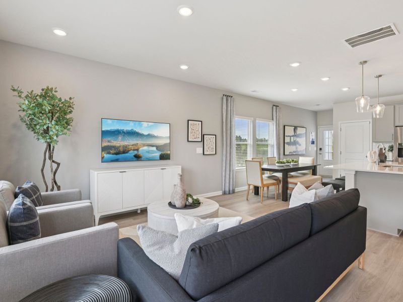 The Oakland floorplan with the Fresh Grey interior package modeled at Artisan Walk.