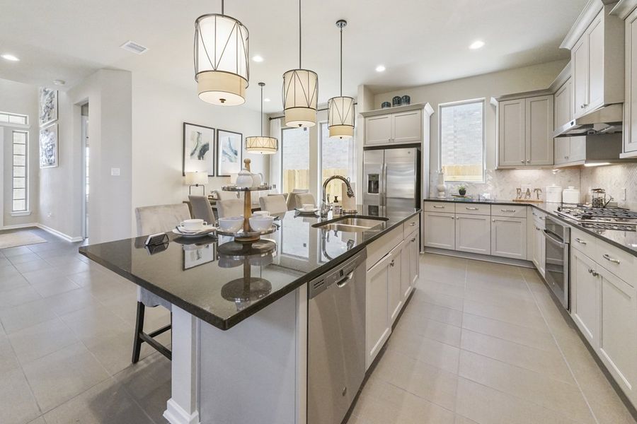 Furnished interior view inside a new home in Wood Leaf Reserve, Tomball (Image 30).