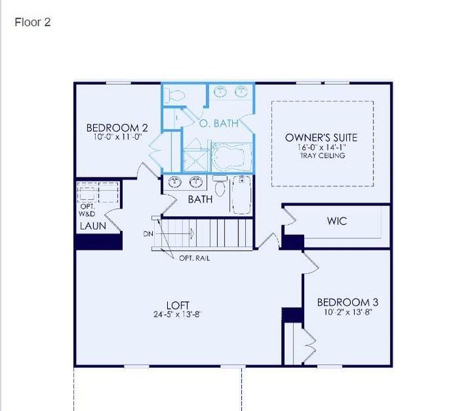 2D floor plan layout of this home in Anderson Point, McDonough, GA (Image 3).
