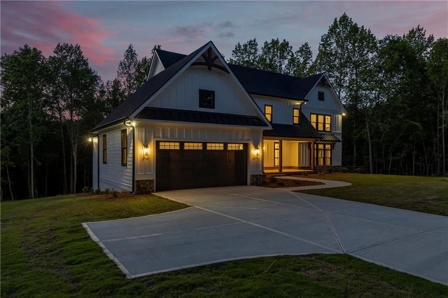 Front exterior of a new home in , Flowery Branch, GA, highlighting curb appeal (Image 29).