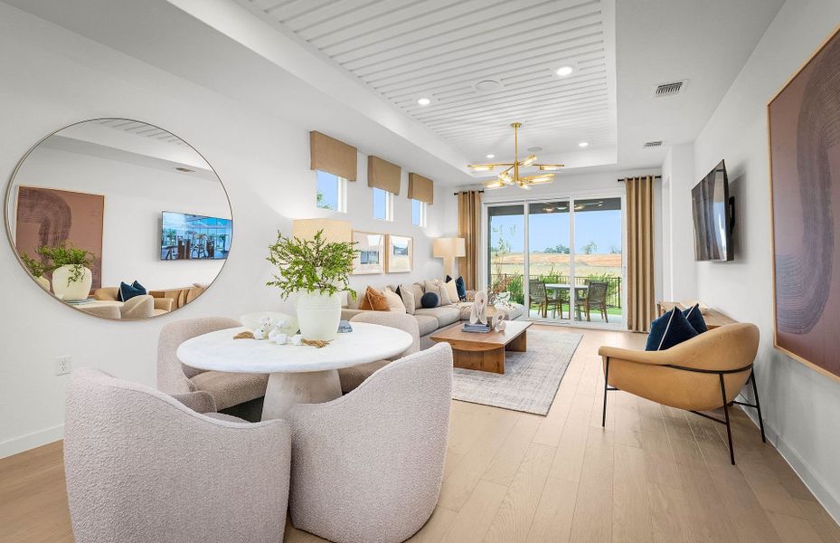 Representative furnished interior of a home built from the Hallmark by Del Webb in Del Webb Austin at Lost Pines, Bastrop (Image 11).