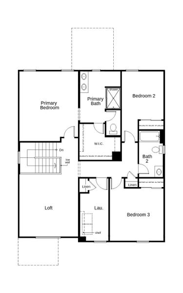 2D floor plan layout of this home in Skyline Village Enclaves, San Tan Valley, AZ (Image 3).