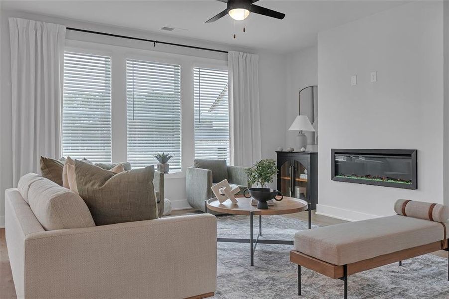 Furnished interior in a model home at The Fairways at Mirror Lake in Villa Rica (Image 4).