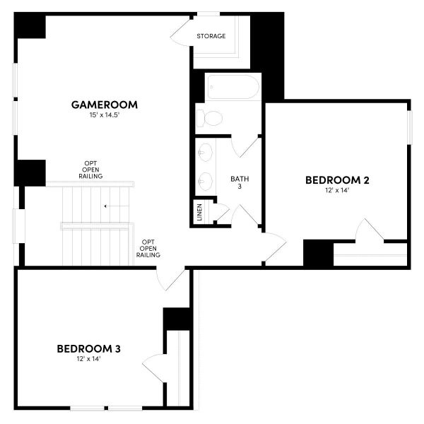 2D floor plan layout of this home in Elyson, Katy, TX (Image 3). 2D floor plan layout of this home in Elyson, Katy, TX (Image 3).