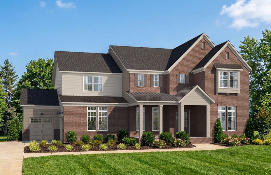 Representative exterior photo of a completed home built from the Fearington by John Wieland in Blume Estates, Harrisburg, NC (Image 1). Representative exterior photo of a completed home built from the Fearington by John Wieland in Blume Estates, Harrisburg, NC (Image 1).