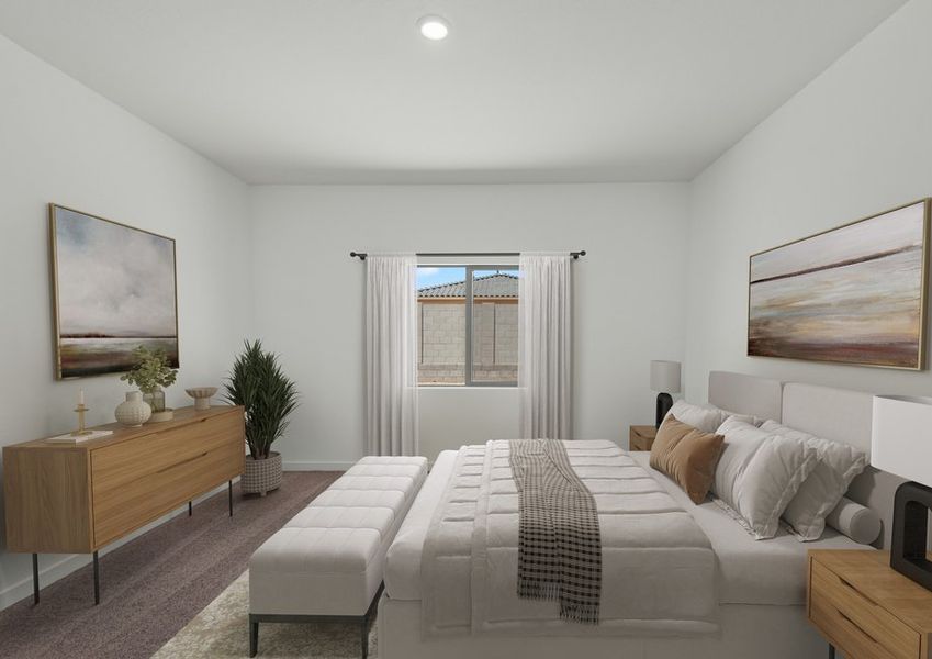 Relaxation is easy in your spacious master retreat.