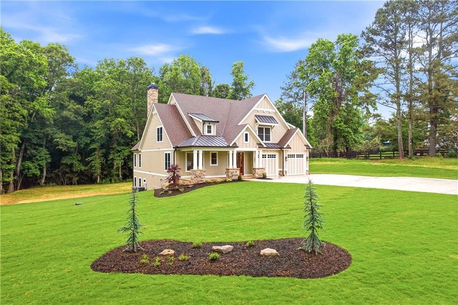 Front exterior of a new home in , Canton, GA, highlighting curb appeal (Image 25).