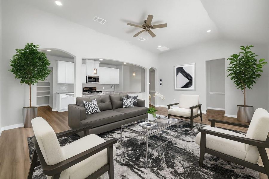 Furnished interior view inside a new home in Lexington Heights 50', Willis (Image 12). Furnished interior view inside a new home in Lexington Heights 50', Willis (Image 12).