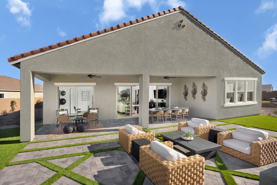Exterior details and patio area of a home in Landmarke, San Tan Valley (Image 3). Exterior details and patio area of a home in Landmarke, San Tan Valley (Image 3).