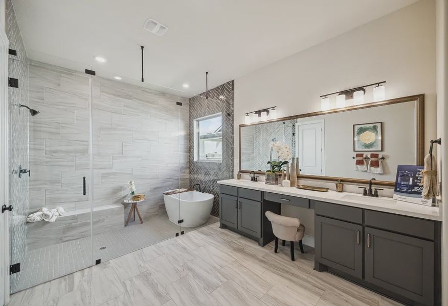Plan 5051 primary bath - staged - 12 of 25 Plan 5051 primary bath - staged - 12 of 25