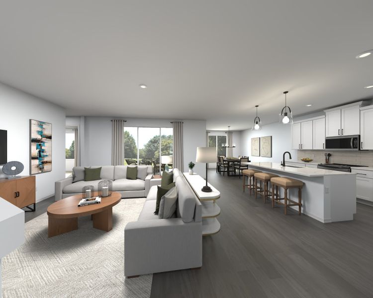 Furnished interior view inside a new home in Two Rivers - Signature Series, Zephyrhills (Image 4).