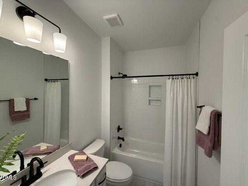 Furnished interior view inside a new home in The Walk at East Village, Clayton (Image 9).