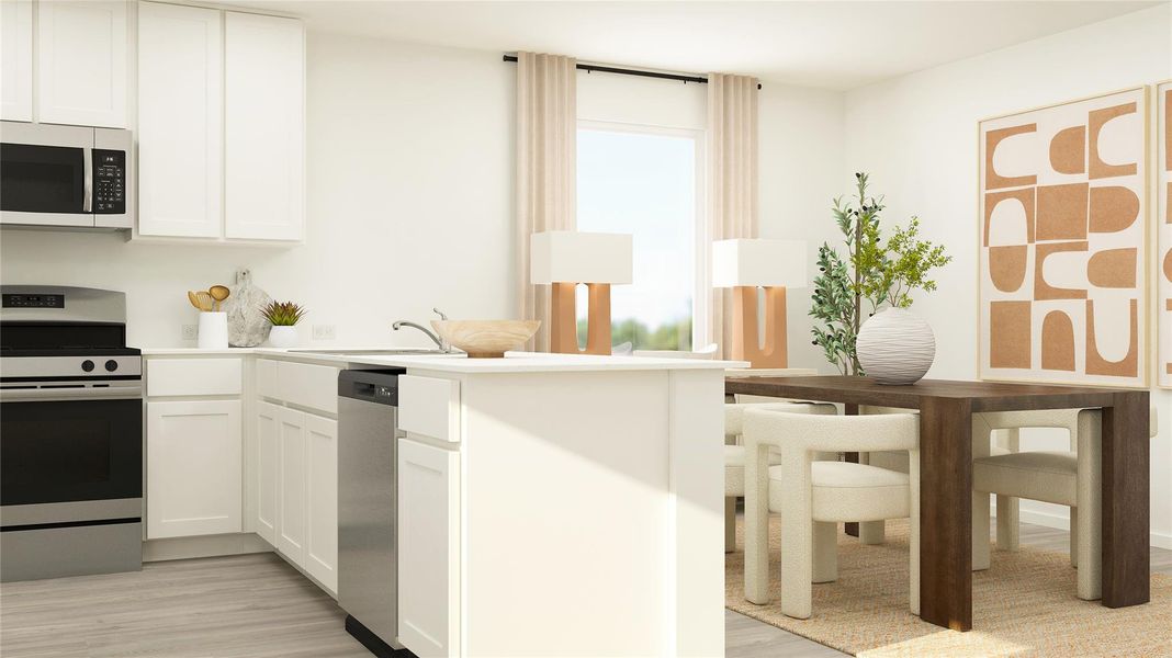 Furnished interior view inside a new home in Bertram Oaks, Bertram (Image 28). Furnished interior view inside a new home in Bertram Oaks, Bertram (Image 28).