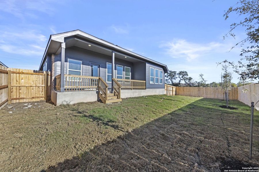 Exterior details and patio area of a home in Gatehouse: Brookstone II Collection, New Braunfels (Image 2). Exterior details and patio area of a home in Gatehouse: Brookstone II Collection, New Braunfels (Image 2).