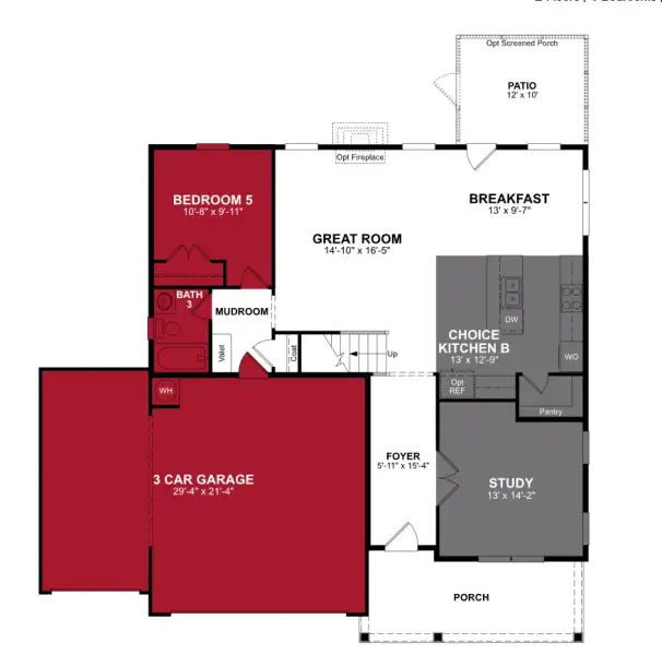 2D floor plan layout of this home in Stonewood Estates, Durham, NC (Image 2). 2D floor plan layout of this home in Stonewood Estates, Durham, NC (Image 2).