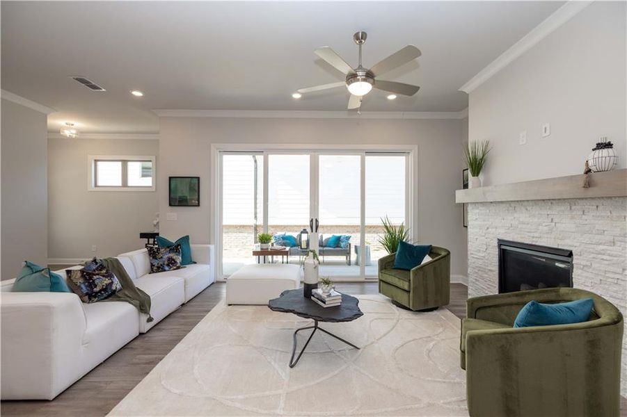 Furnished interior view inside a new home in Promenade at Sawnee Village, Cumming (Image 49).