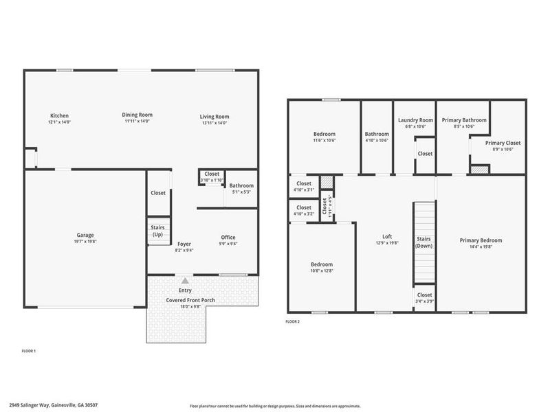 2D floor plan layout of this home in , Gainesville, GA (Image 7).