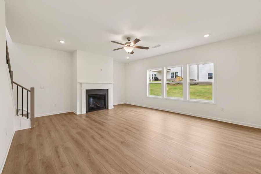 Spacious, unfurnished interior of a new home in Eastlyn Crossing, Flowery Branch (Image 21). Spacious, unfurnished interior of a new home in Eastlyn Crossing, Flowery Branch (Image 21).