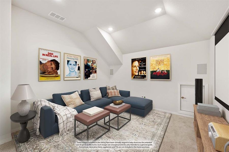 Furnished interior view inside a new home in Union Park Classic 60, Little Elm (Image 12).