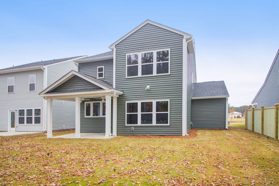 Exterior details and patio area of a home in Homecoming, Ravenel (Image 2).