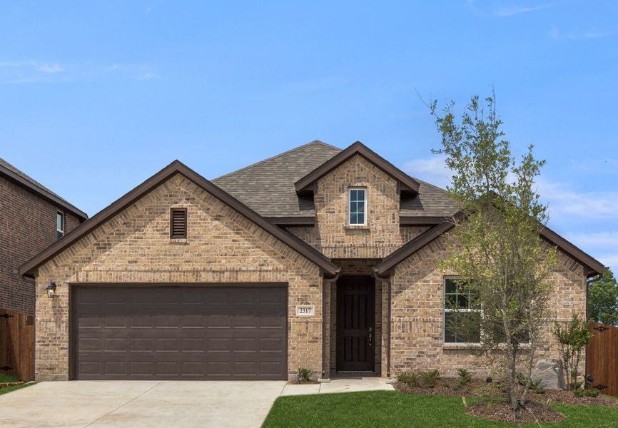 Representative exterior photo of a completed home built from the Rio Grande by UnionMain Homes in Elevon, Lavon, TX (Image 21).