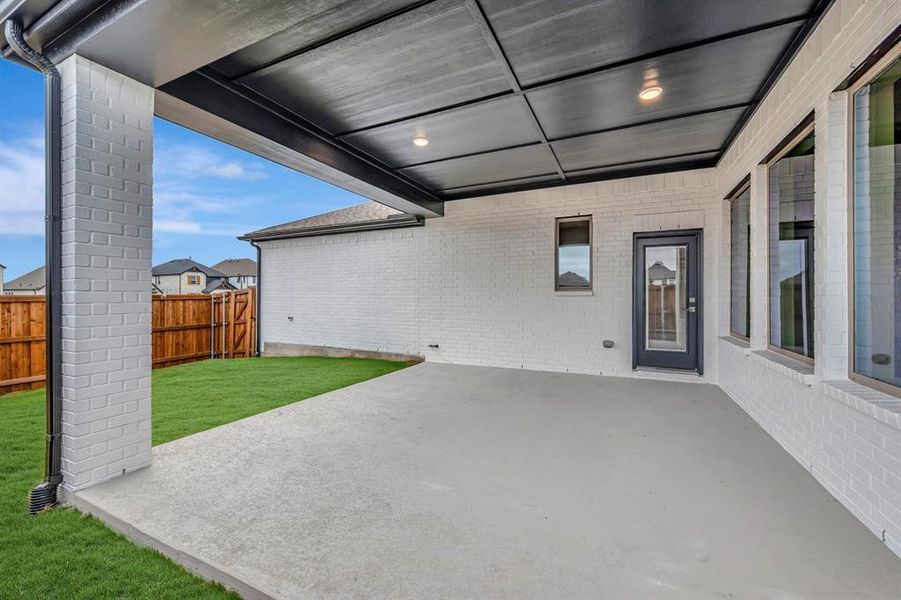 Exterior details and patio area of a home in Talia – Garden Series, Mesquite (Image 3).