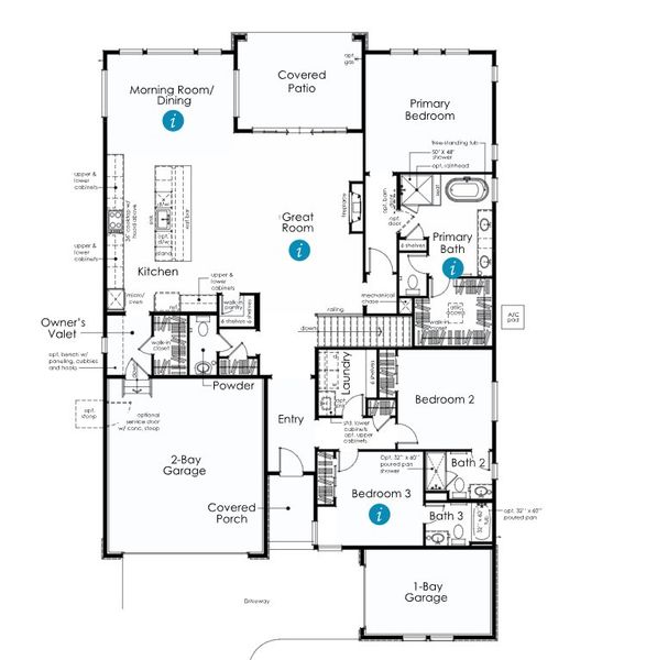 2D floor plan layout of this home in Retreat at The Canyons, Castle Pines, CO (Image 3).