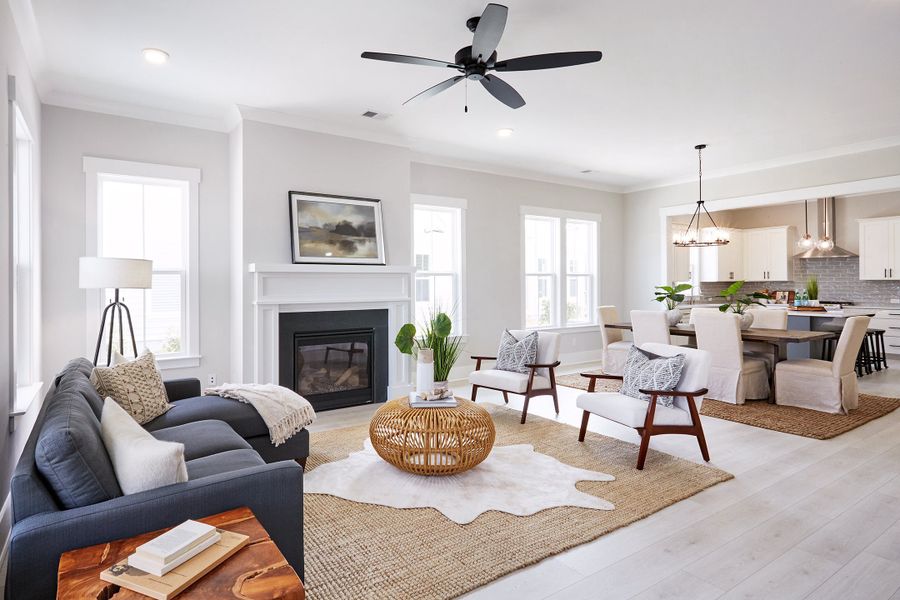 Representative furnished interior of a home built from the Rutledge by Homes by Dickerson in Nexton, Summerville (Image 7). Representative furnished interior of a home built from the Rutledge by Homes by Dickerson in Nexton, Summerville (Image 7).