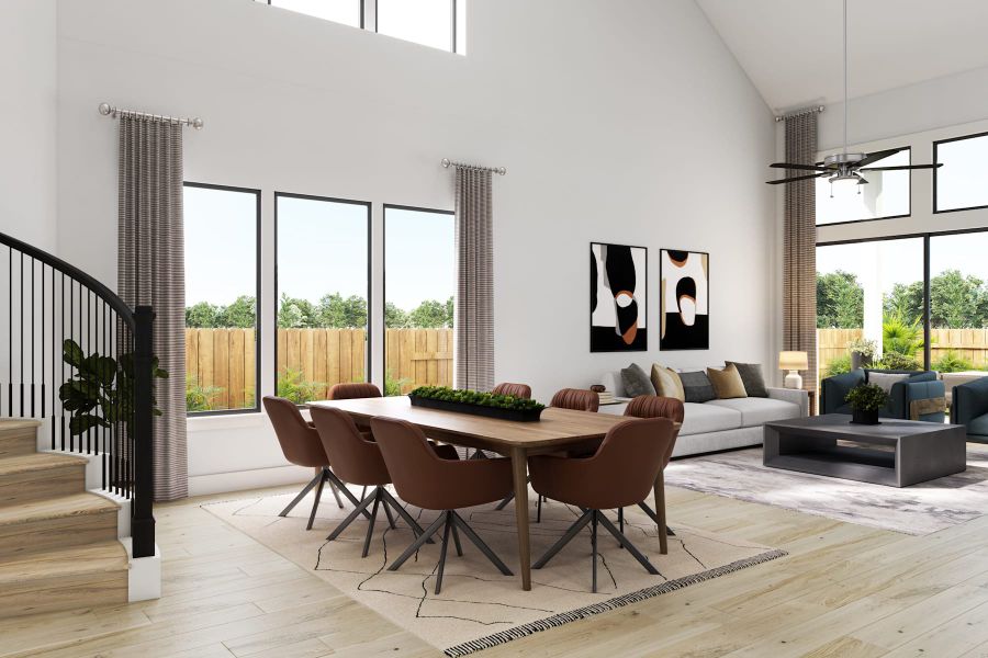 Representative furnished interior of a home built from the Downy by Tri Pointe Homes in Pecan Ridge, Fulshear (Image 4). Representative furnished interior of a home built from the Downy by Tri Pointe Homes in Pecan Ridge, Fulshear (Image 4).