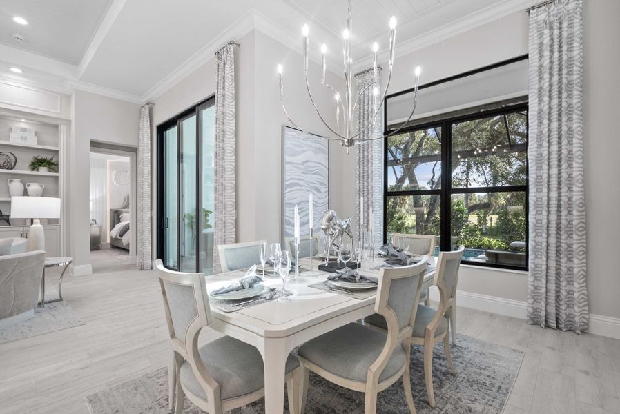 2D floor plan layout for the Seabreeze Grande by GHO Homes in Seaglass, Vero Beach, FL (Image 81).